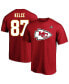 Фото #1 товара Men's Travis Kelce Red Kansas City Chiefs Super Bowl LVIII Big and Tall Player Name and Number T-shirt