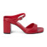 Фото #1 товара COCONUTS by Matisse Donnie Block Heels Ankle Strap Womens Red Casual Sandals DO