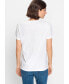 ფოტო #3 პროდუქტის Women's 100% Cotton Short Sleeve Split Neck T-Shirt with Embroidered Trim