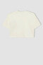 Kız Çocuk T-shirt Kırık Beyaz C1939a8/wt47