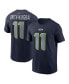 Фото #1 товара Men's Jaxon Smith-Njigba Navy Seattle Seahawks 2023 NFL Draft First Round Pick Player Name and Number T-shirt