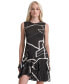 Women's Printed Double-Layer Fit & Flare Dress