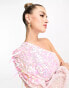 Фото #3 товара Starlet exclusive one shoulder embellished mini dress in pink