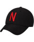 ფოტო #2 პროდუქტის Men's Black Nebraska Huskers Staple Adjustable Hat