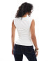 JJXX square neck top in white