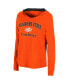 ფოტო #2 პროდუქტის Women's Orange Oklahoma State Cowboys Catalina Hoodie Long Sleeve T-shirt