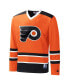 Фото #3 товара Men's Orange, Black Philadelphia Flyers Cross Check Jersey V-Neck Long Sleeve T-shirt