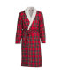 ფოტო #1 პროდუქტის Men's High Pile Fleece Lined Flannel Robe