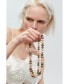 Shell Pearl Necklace with Gem-Encrusted Carabiner Lock (Small)