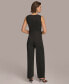 Фото #2 товара Donna Karan Women's Asymmetric-Neck Sleeveless Jumpsuit