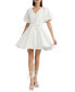 ფოტო #4 პროდუქტის Women's Cayman Cotton Puffed-Sleeve Mini Dress