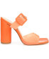 Women's Luca Vinyl Double Strap Block Heel Dress Sandals