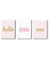 Фото #1 товара Hello Little One - Pink & Gold - Wall Art Decor - 7.5 x 10 inches - 3 Prints
