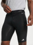 Adidas Training Tech fit shorts in black M - фото #1