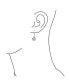 ფოტო #3 პროდუქტის Minimalist Geometric Cubic Zirconia Pave CZ Disco Ball Lever back Drop Statement Earrings For Women Prom Sterling Silver