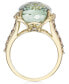 Mint Julep Quartz (9-3/4 ct. t.w.), White Diamond (1/8 ct. t.w.) and Chocolate Diamond (3/8 ct. t.w.) Ring in 14k Gold, Created for Macy's