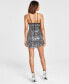 Women's Sequin Halter Shirttail Mini Dress