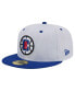 Фото #2 товара Men's White/Royal LA Clippers Throwback 2Tone 59Fifty Fitted Hat