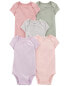 Фото #9 товара Baby 5-Pack Short-Sleeve Bodysuits 12M