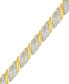 Фото #3 товара Браслет Macy's Diamond Diagonal Row Link Bracelet.