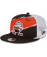 Фото #1 товара Men's Brown Cleveland Browns Historic Tear Trucker 9FIFTY Snapback Hat