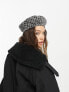 & Other Stories wool beret in black boucle