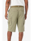 Big & Tall 12" Side Elastic Cargo Short With Twill Belt