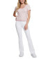 ფოტო #5 პროდუქტის Women's Paige 4G Stones Scoop-Neck Short-Sleeve Sweater