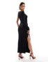 Фото #2 товара ASOS DESIGN one sleeve cut out maxi dress in black