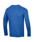 Фото #3 товара Men's Heather Blue Distressed St. Louis Blues Multi-Logo Tri-Blend Long Sleeve T-shirt