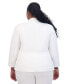 Women's Collarless Open-Front Long-Sleeve Jacket