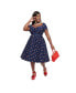 Фото #1 товара Plus Size 1950s Midge Sweetheart Neckline Swing Dress