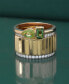 ფოტო #5 პროდუქტის Diamond Wide Textured Statement Ring (1/3 ct. t.w.) in Gold Vermeil, Created for Macy's
