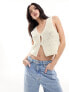 Фото #1 товара ASOS DESIGN knitted vest in chunky stitch in cream