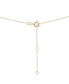 Фото #4 товара Wrapped diamond Curved Bar Statement Necklace (1/4 ct. t.w.) in 14k Gold, 15" + 2" extender, Created for Macy's