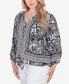 ფოტო #3 პროდუქტის Plus Size Woodblock Woven Top