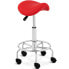 Фото #2 товара Taboret stołek hoker kosmetyczny siodłowy na kółkach Frankfurt do 150 kg czerwony