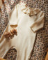 Фото #1 товара Velour romper suit with frilled collar