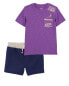 Фото #1 товара Toddler 2-Piece Pocket Graphic Tee & Pull-On Knit Shorts Set 5T