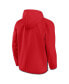 ფოტო #3 პროდუქტის Men's Red, Gray Chicago Bulls Anorak Flagrant Foul Color-Block Raglan Hoodie Half-Zip Jacket