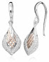 Elegant bicolor earrings with zircons SC378