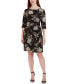 Фото #1 товара Платье-чехол Robbie Bee с цветочным принтом и узлом на боку plus Size 3/4-Рукав