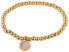 Gold-plated bracelet with double-sided pendant