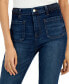 Фото #4 товара Juniors' Braided-Waist Patch-Pocket Flare Jeans
