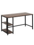 Computer Desk Office Study Table Workstation Home with Adjustable Shelf Coffee
