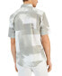 Фото #2 товара Men's Painted Blocks Regular-Fit Stretch Printed Button-Down Shirt, Created for Macy's