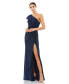 ფოტო #4 პროდუქტის Women's Ruffled One Shoulder Draped Gown