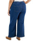 Фото #2 товара Plus Size Wide-Leg High-Rise Jeans, Created for Macy's