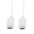 LogiLink CU0131 - 1 m - USB C - USB C - USB 3.2 Gen 2 (3.1 Gen 2) - 10000 Mbit/s - White
