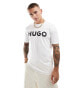 Hugo Dulivio logo t-shirt in White - WHITE